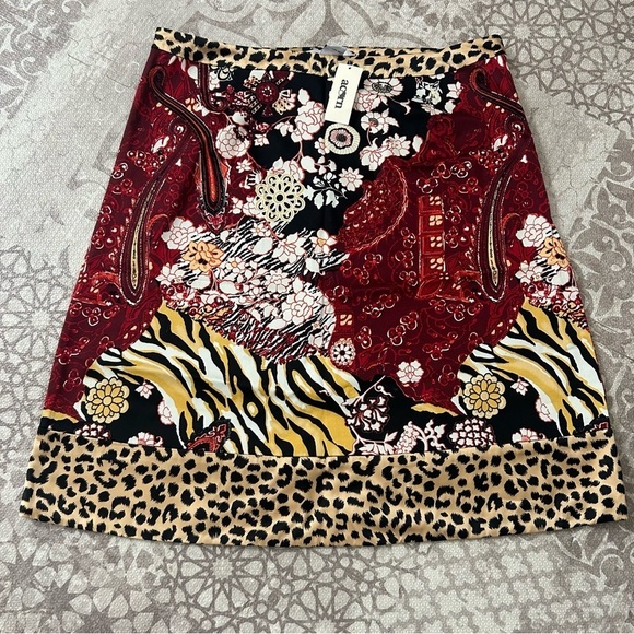 Acorn Dresses & Skirts - Acorn Black and Red Floral skirt- silk and cotton NWT